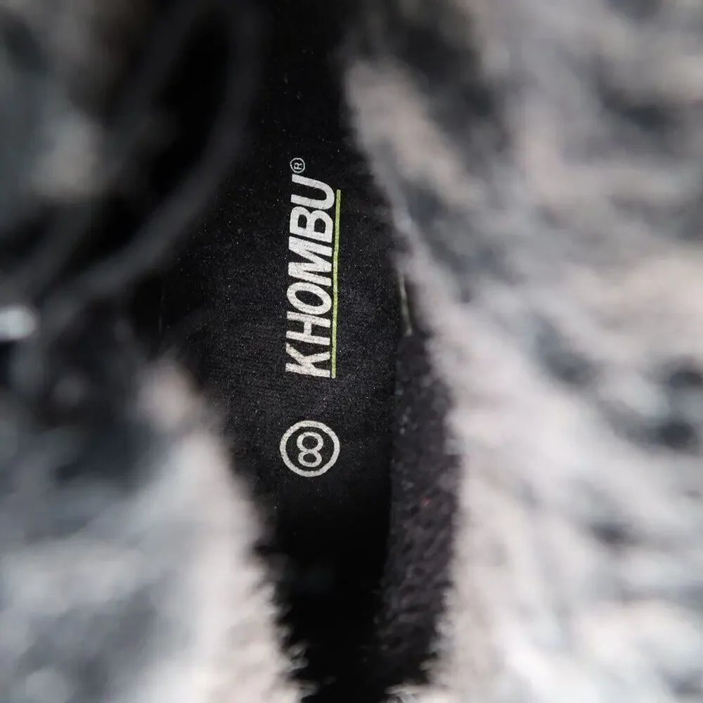 Khombu Shoes Womens 8 Boots Winter Leather Faux Fur Lisa Classic Comfort Black